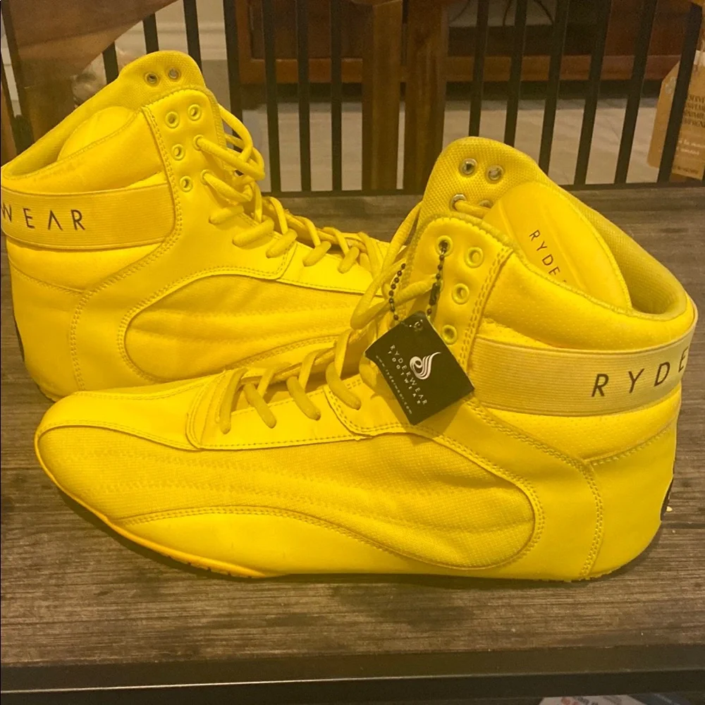COPY - Ryderwear Men's Yellow High-Top Sneakers - Picture 6 of 7